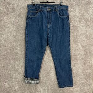 Adventuridge Jeans Mens Blue 38x32 Measures 36x30 Flannel Lined Insulated Winter